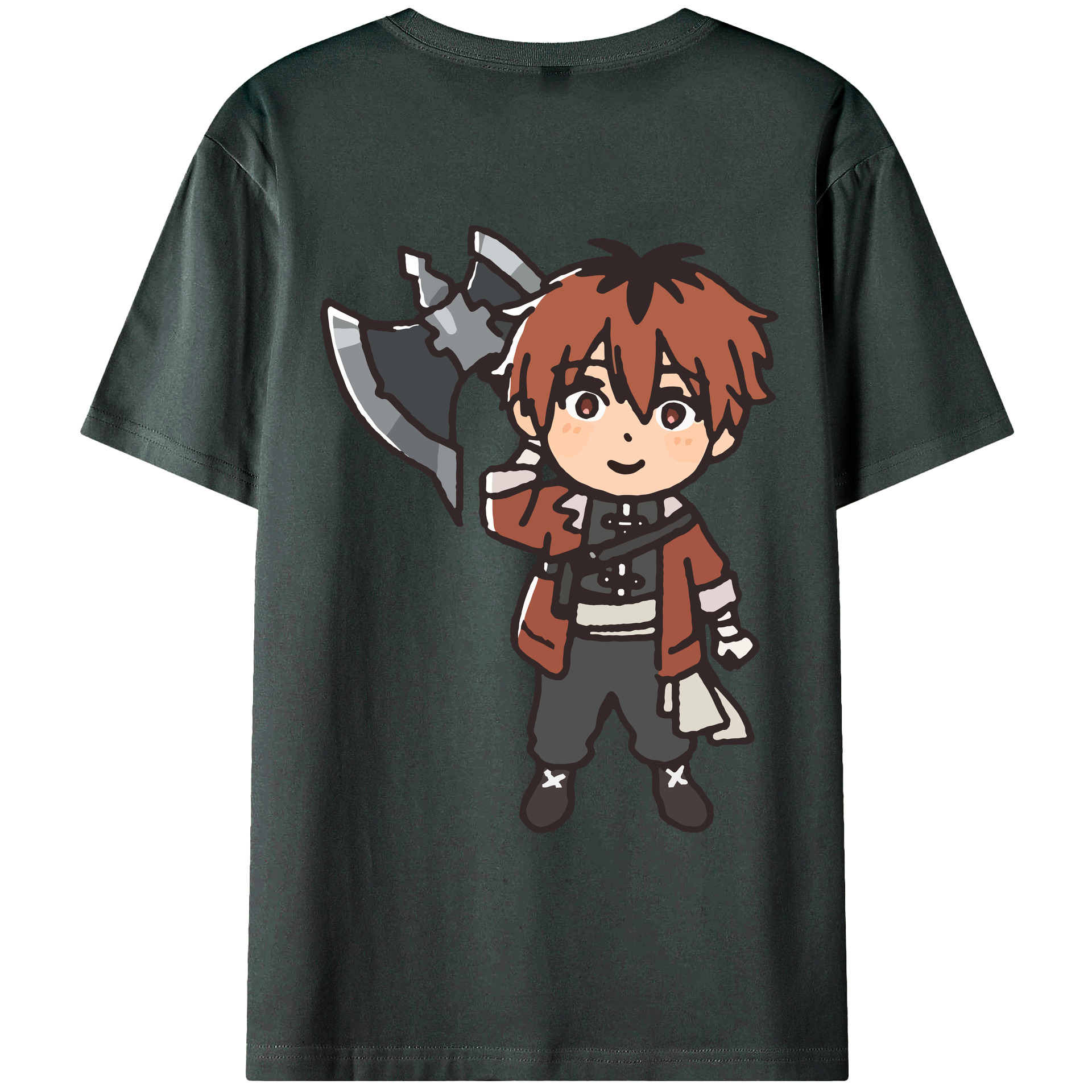 （画像用） 葬送のフリーレン Frieren 綿100％ メンズ半袖Tシャツ（バックプリント） 通気性